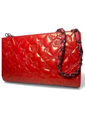 Chanel Lucky Symbols Patent Leather Pochette Shoulder Bag Pink